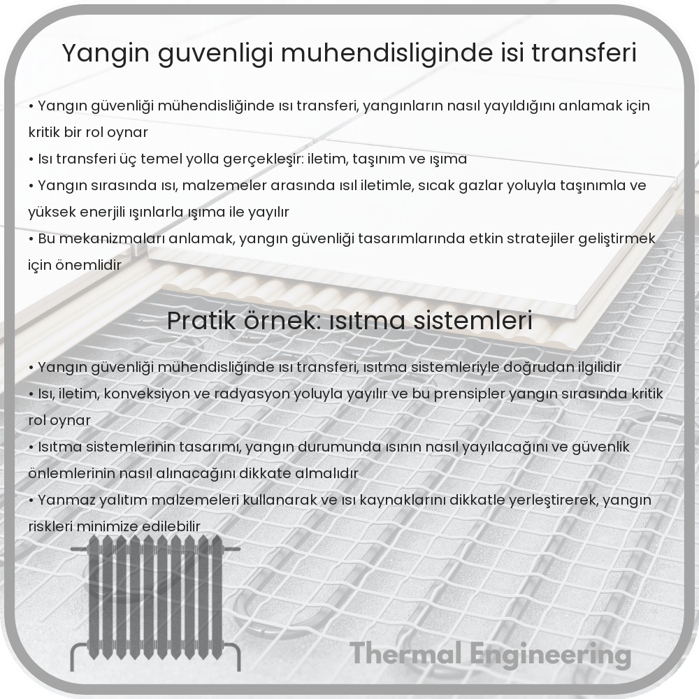 Yangın Güvenliği Mühendisliğinde Isı Transferi