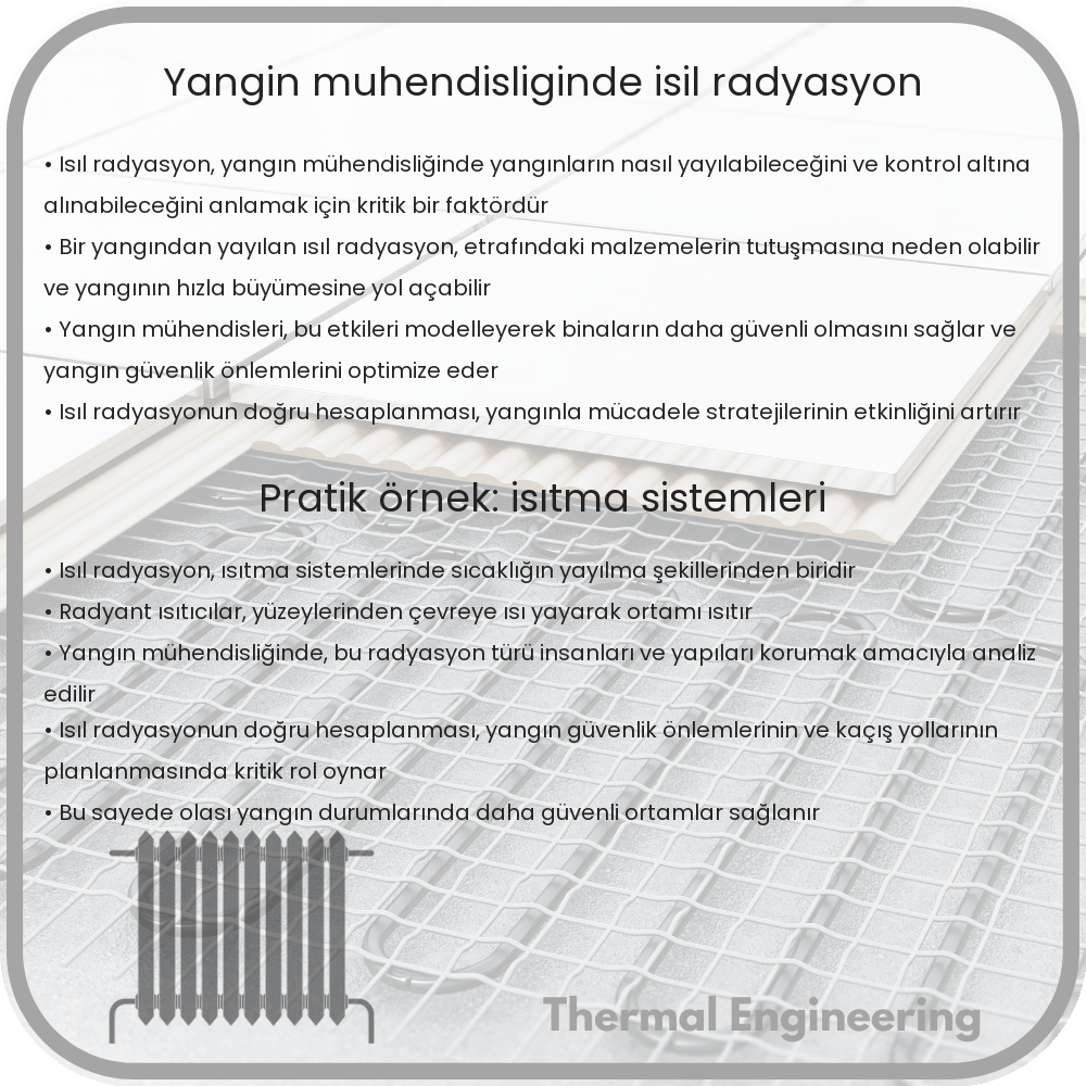 Yangın Mühendisliğinde Isıl Radyasyon