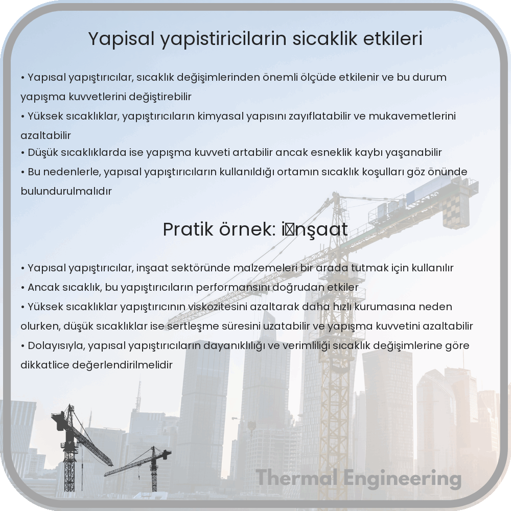 Yapısal Yapıştırıcıların Sıcaklık Etkileri