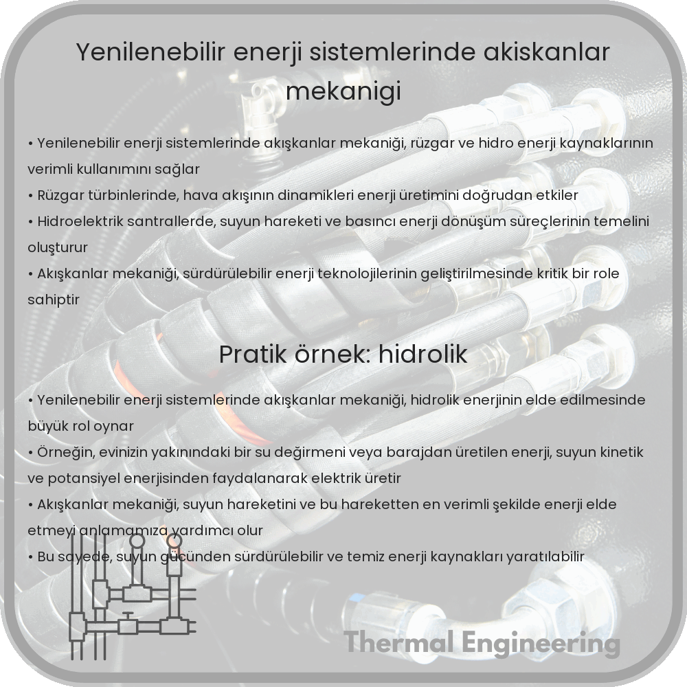 Yenilenebilir Enerji Sistemlerinde Akışkanlar Mekaniği