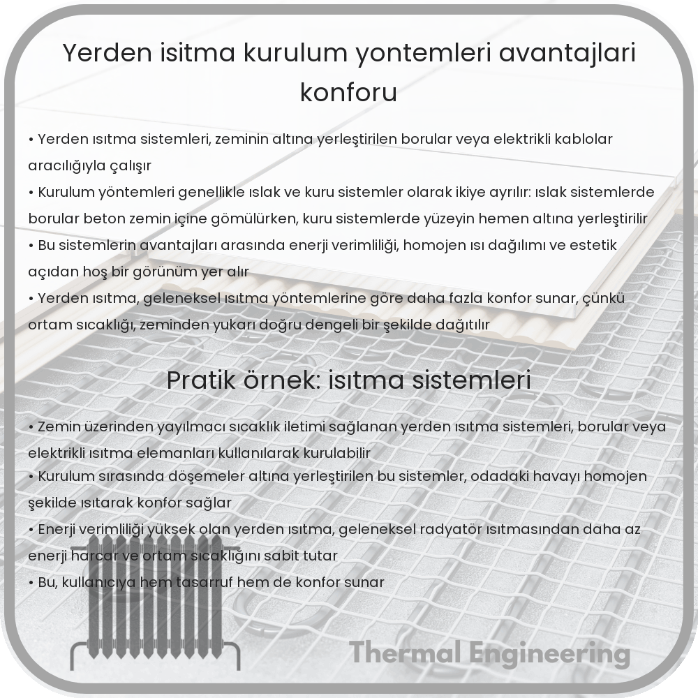 Yerden Isıtma | Kurulum Yöntemleri, Avantajları, Konforu
