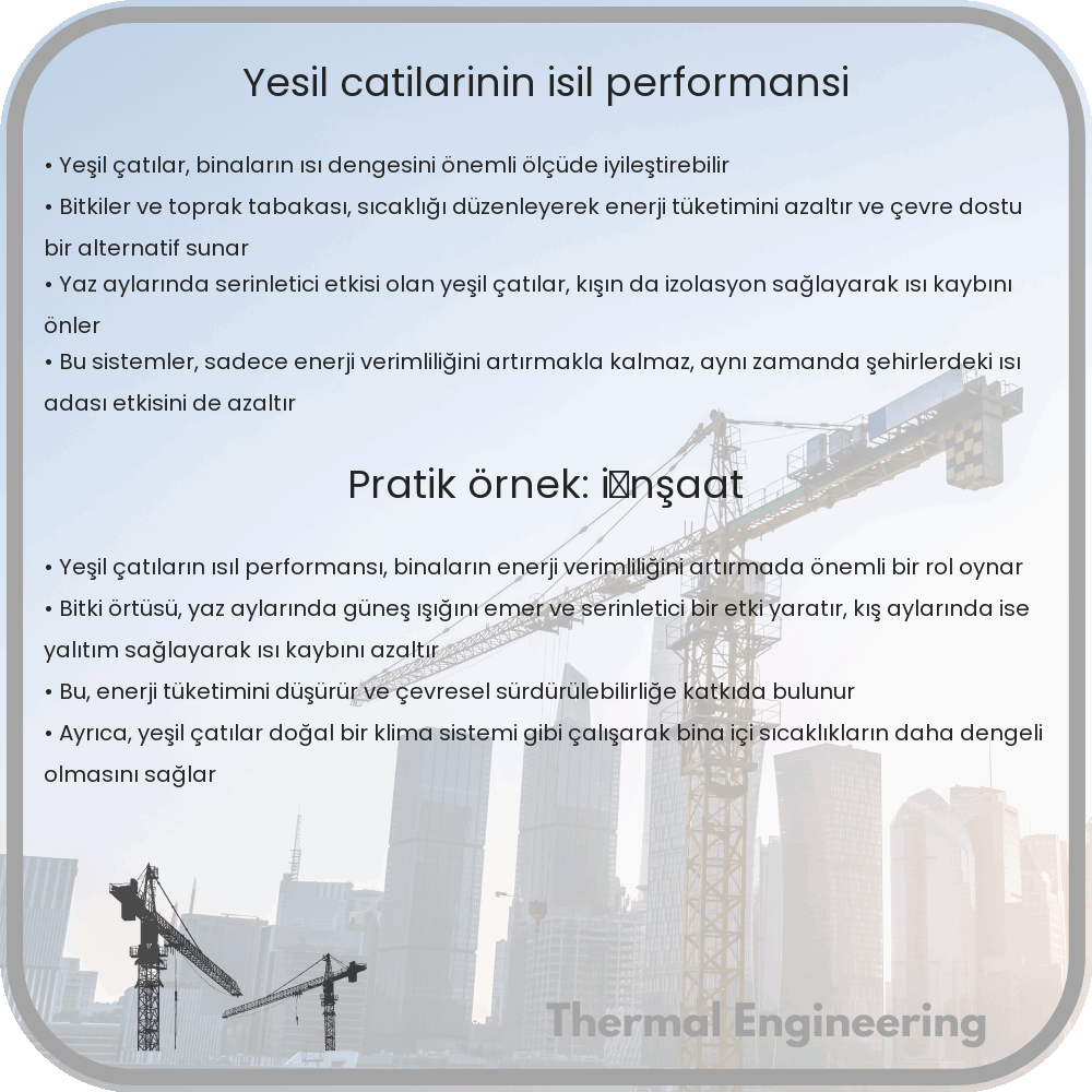 Yeşil Çatılarının Isıl Performansı