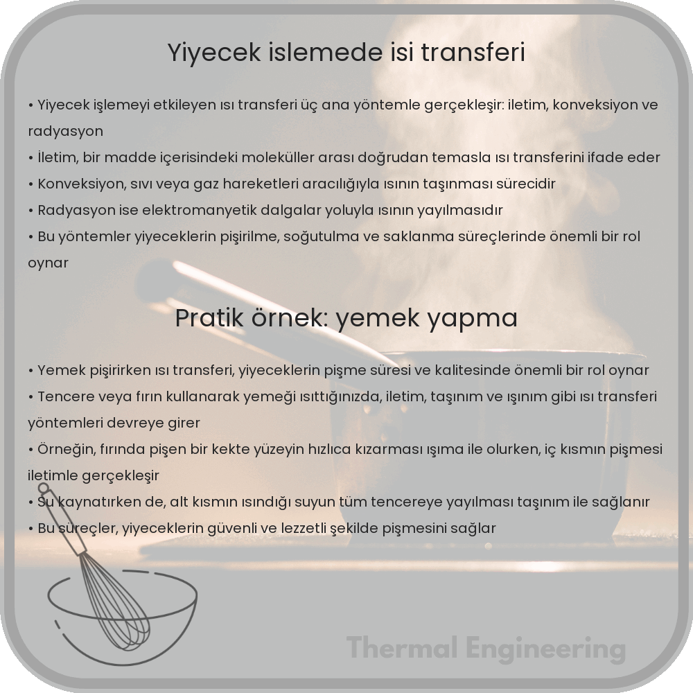 Yiyecek İşlemede Isı Transferi