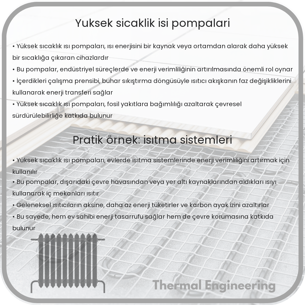 Yüksek Sıcaklık Isı Pompaları