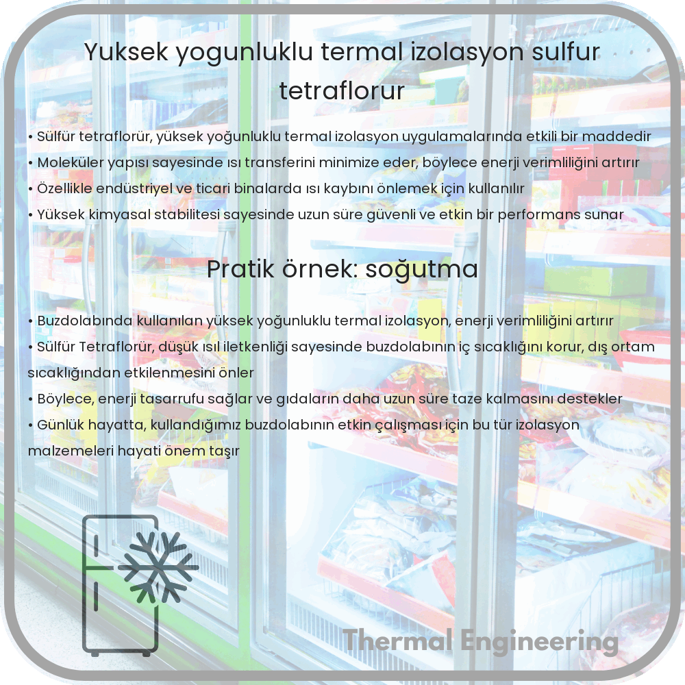 Yüksek Yoğunluklu Termal İzolasyon: Sülfür Tetraflorür