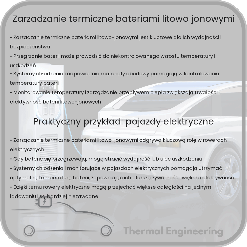 Zarządzanie termiczne bateriami litowo-jonowymi