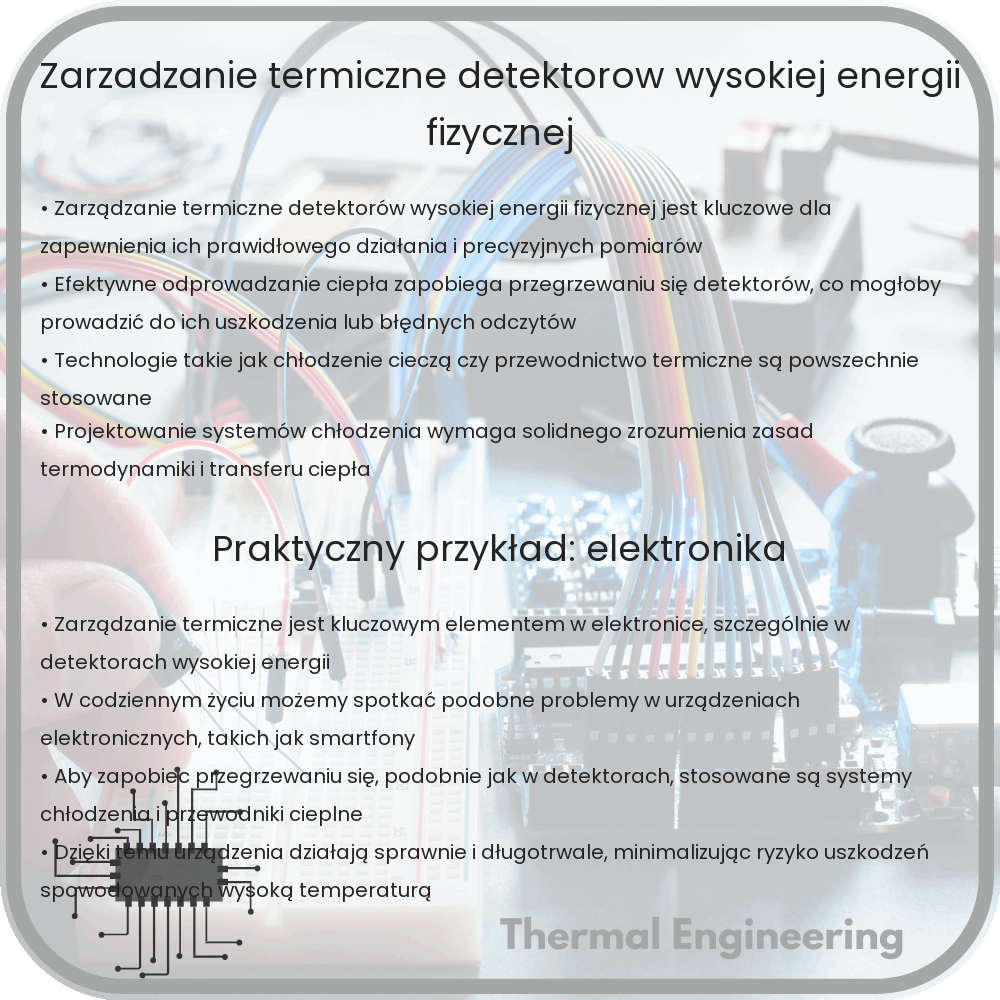 Zarządzanie termiczne detektorów wysokiej energii fizycznej