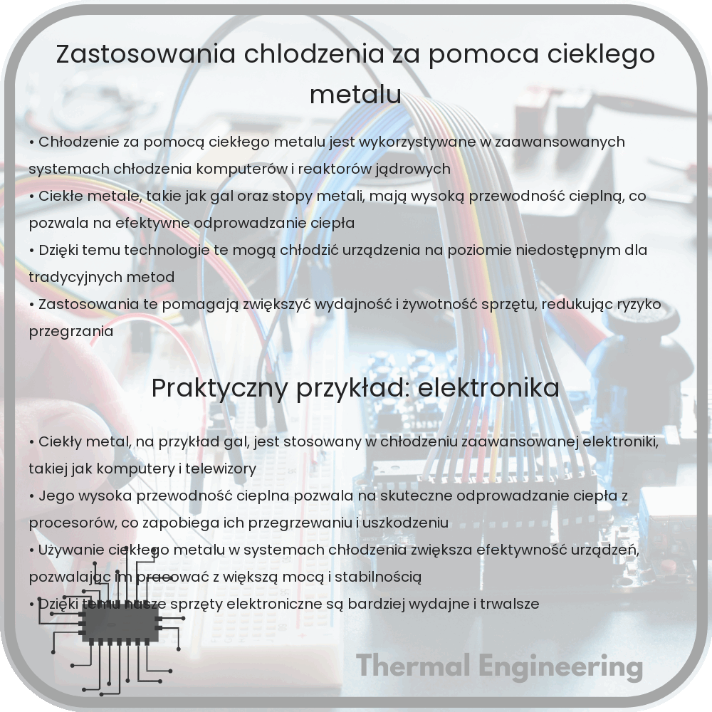Zastosowania chłodzenia za pomocą ciekłego metalu
