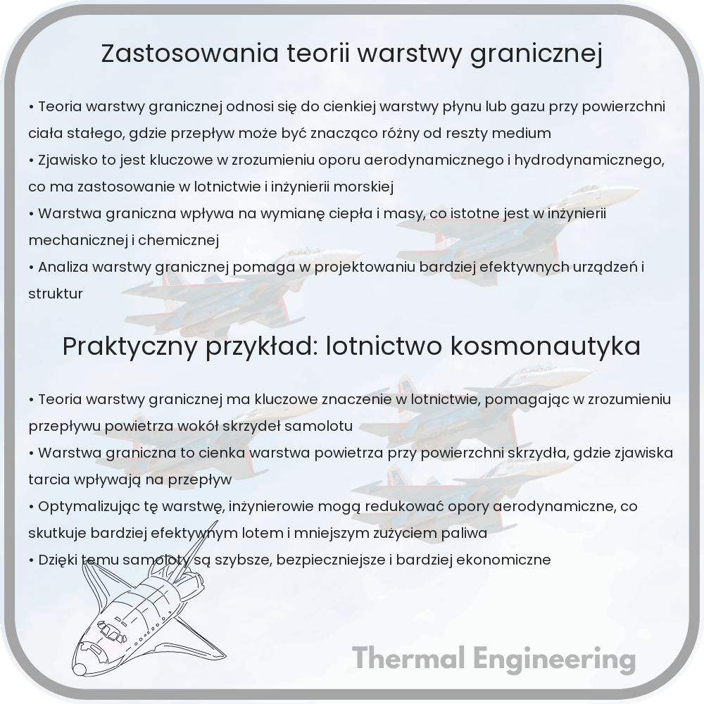 Zastosowania teorii warstwy granicznej