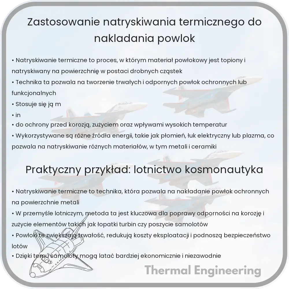 Zastosowanie natryskiwania termicznego do nakładania powłok