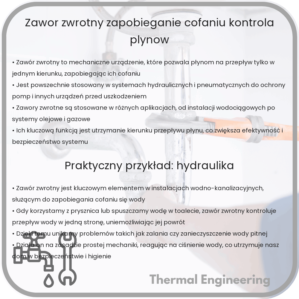 Zawór Zwrotny | Zapobieganie Cofaniu, Kontrola Płynów