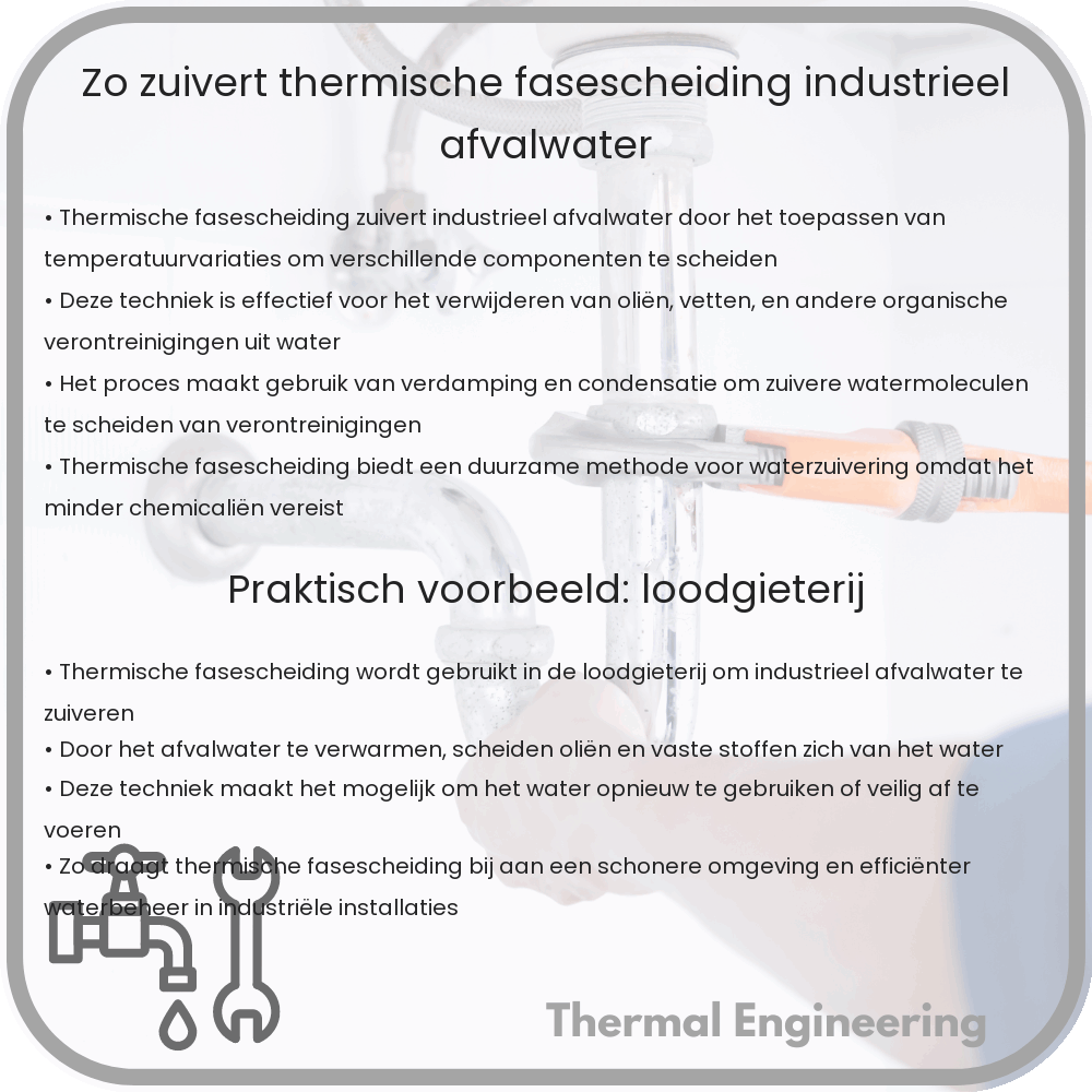 Zo zuivert thermische fasescheiding industrieel afvalwater