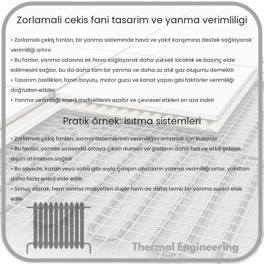Zorlamalı Çekiş Fanı | Tasarım ve Yanma Verimliliği