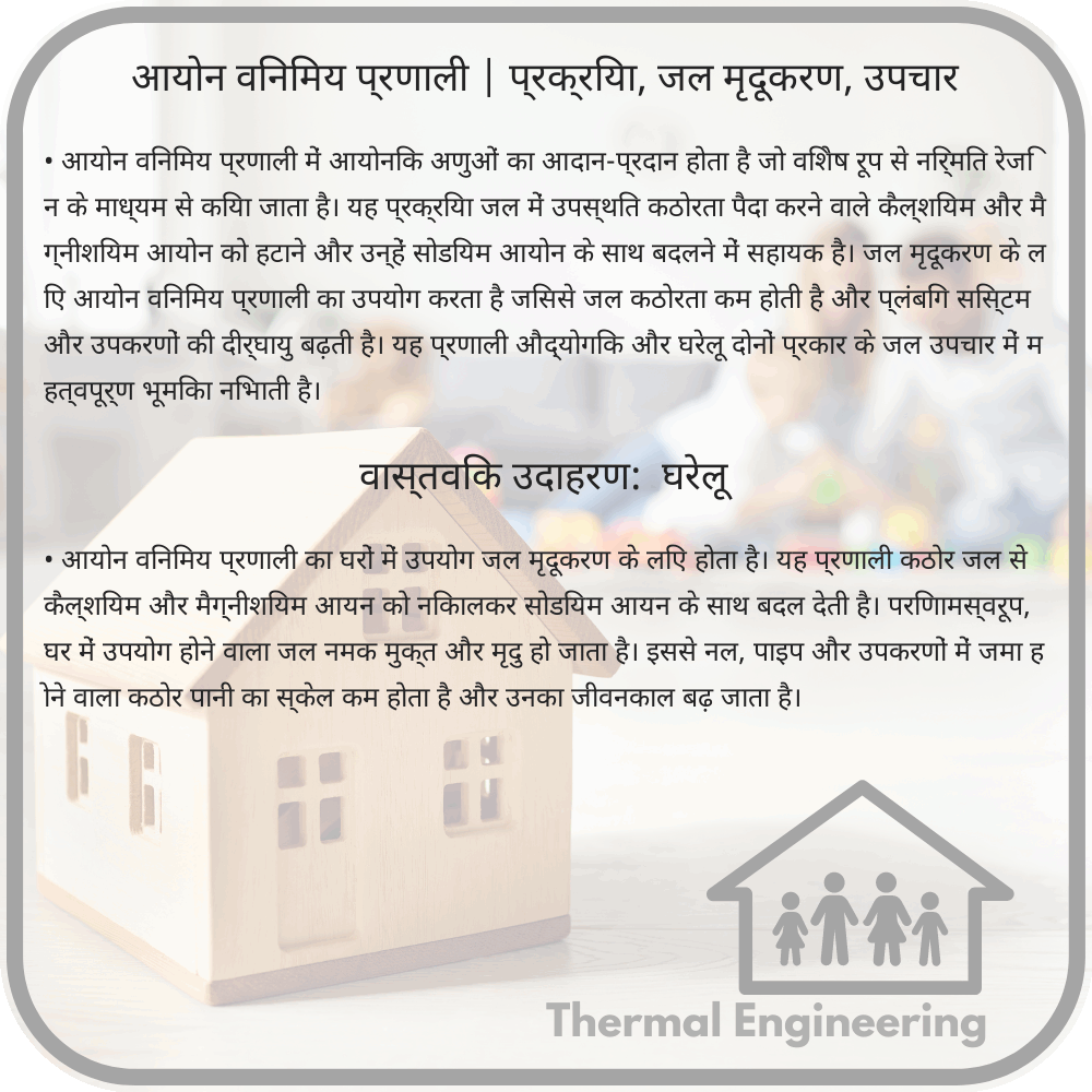 आयोन विनिमय प्रणाली | प्रक्रिया, जल मृदूकरण, उपचार