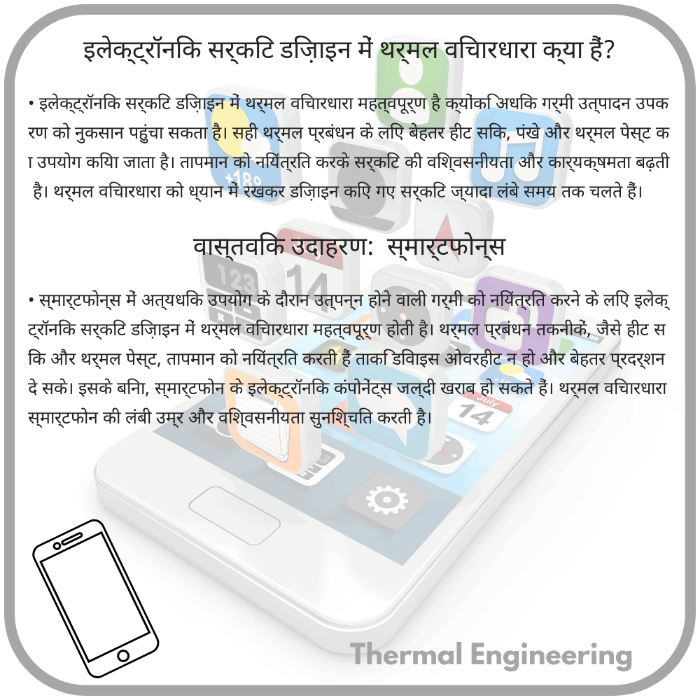 इलेक्ट्रॉनिक सर्किट डिज़ाइन में थर्मल विचारधारा क्या हैं?