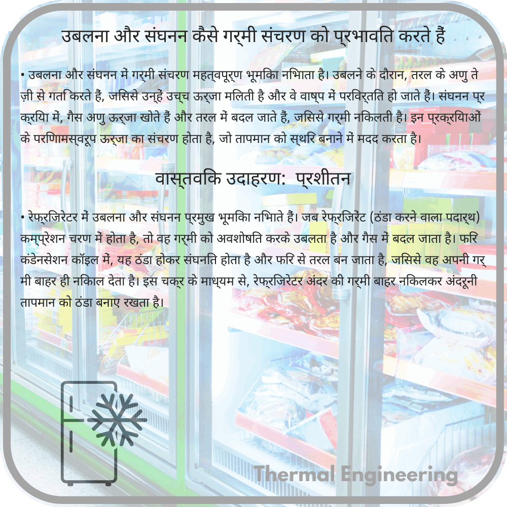 उबलना और संघनन कैसे गर्मी संचरण को प्रभावित करते हैं