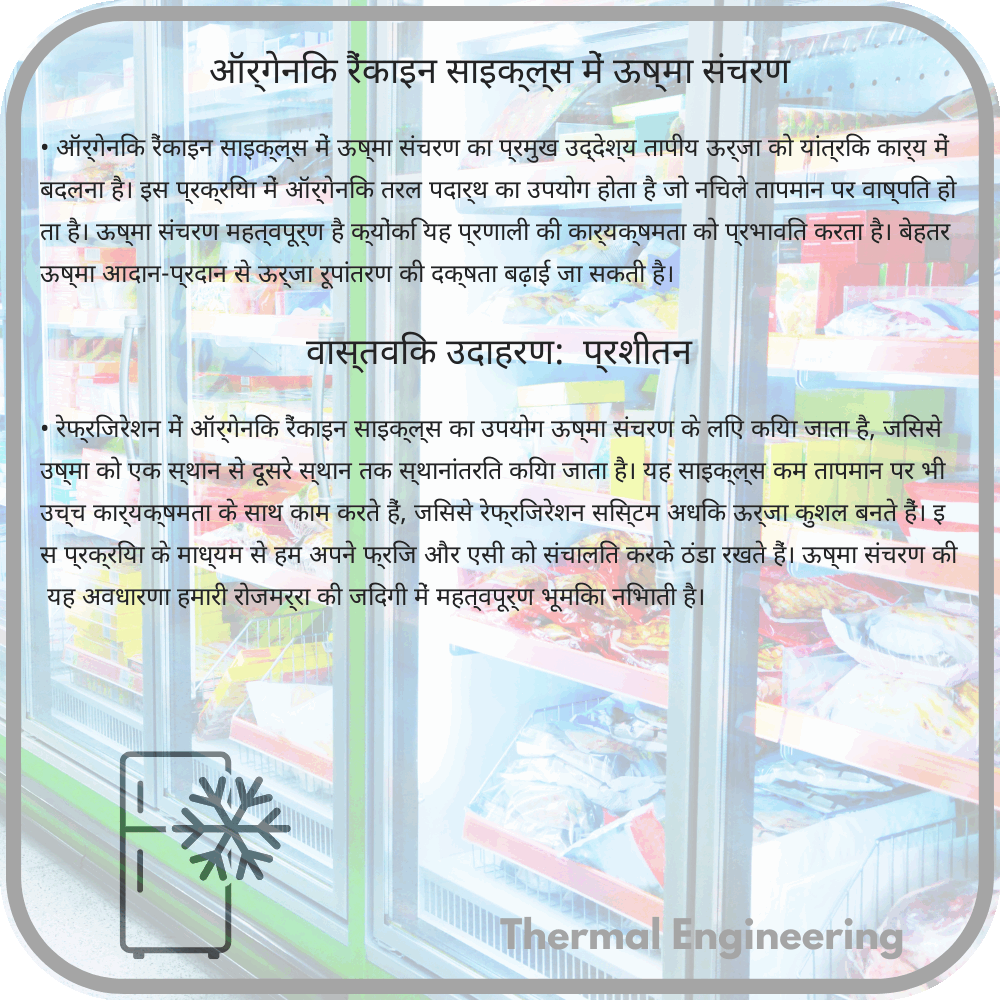 ऑर्गेनिक रैंकाइन साइक्ल्स में ऊष्मा संचरण