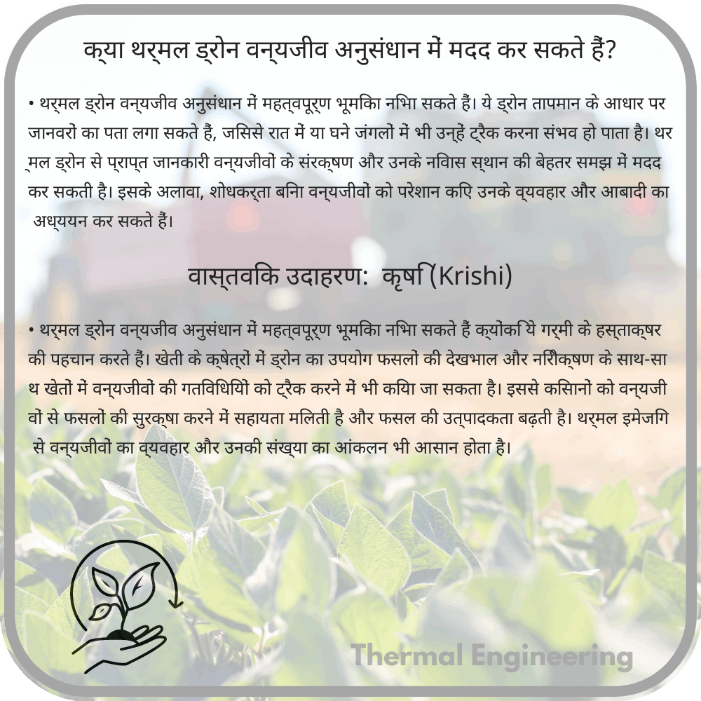 क्या थर्मल ड्रोन वन्यजीव अनुसंधान में मदद कर सकते हैं?