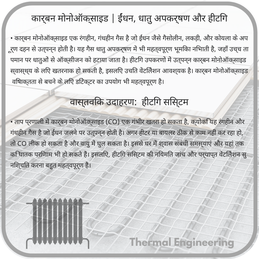 कार्बन मोनोऑक्साइड | ईंधन, धातु अपकर्षण और हीटिंग