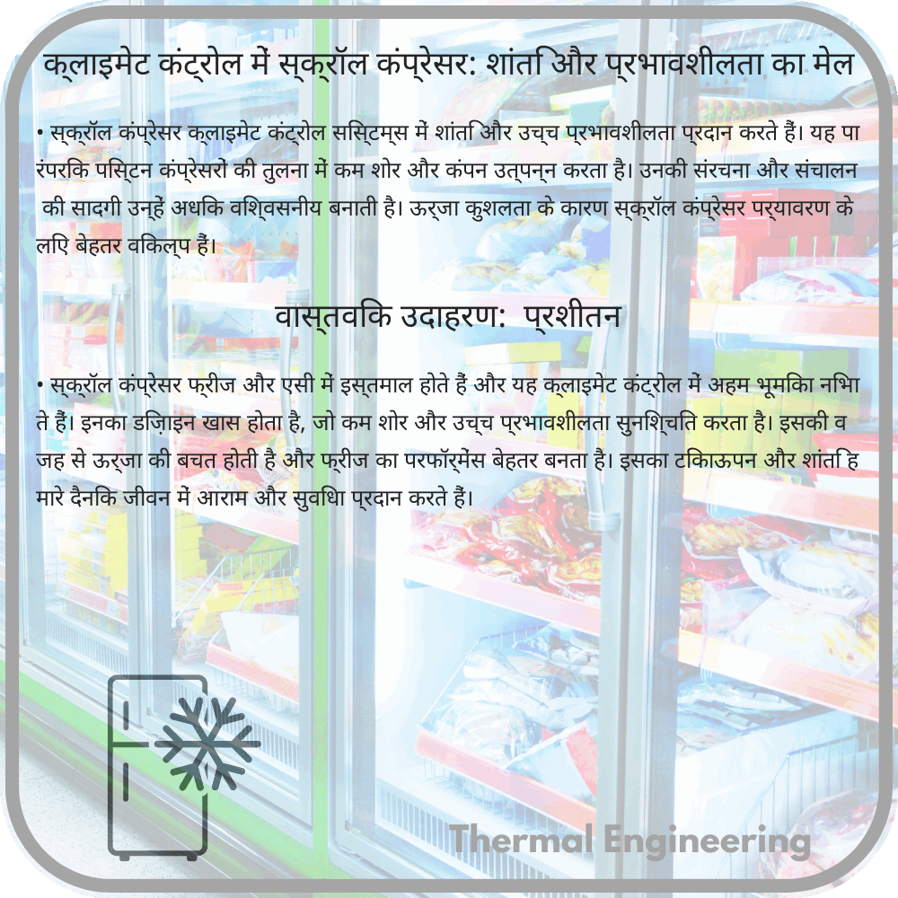 क्लाइमेट कंट्रोल में स्क्रॉल कंप्रेसर: शांति और प्रभावशीलता का मेल