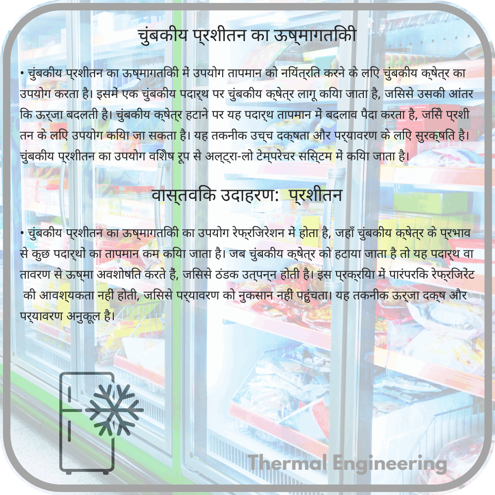 चुंबकीय प्रशीतन का ऊष्मागतिकी