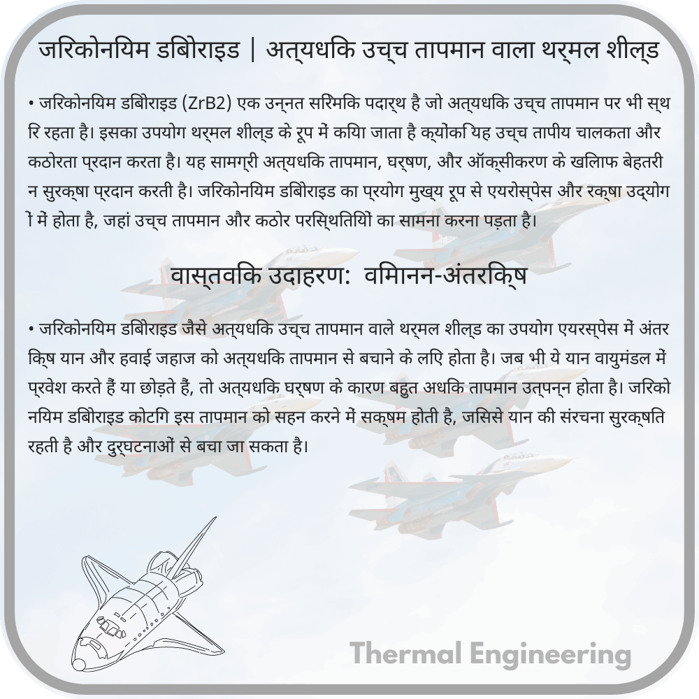 जिरकोनियम डिबोराइड | अत्यधिक उच्च तापमान वाला थर्मल शील्ड