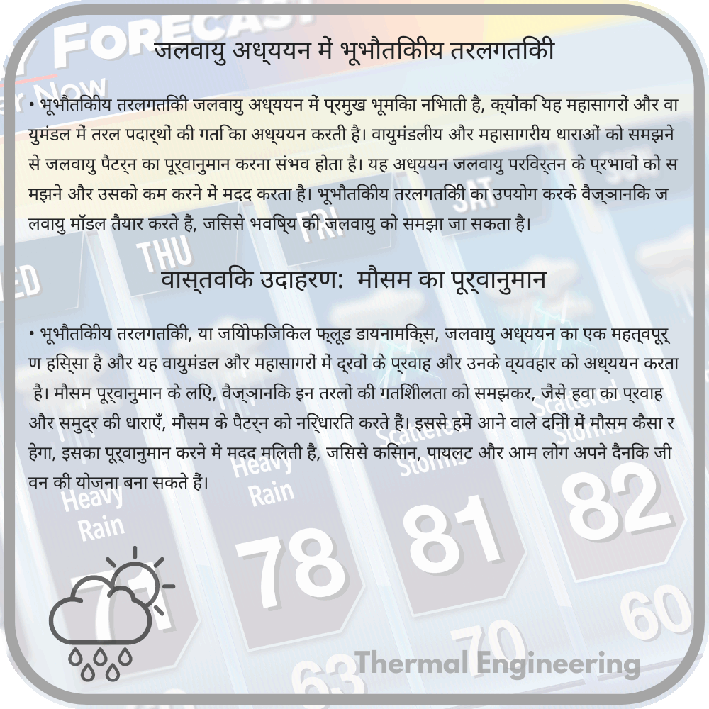 जलवायु अध्ययन में भूभौतिकीय तरलगतिकी