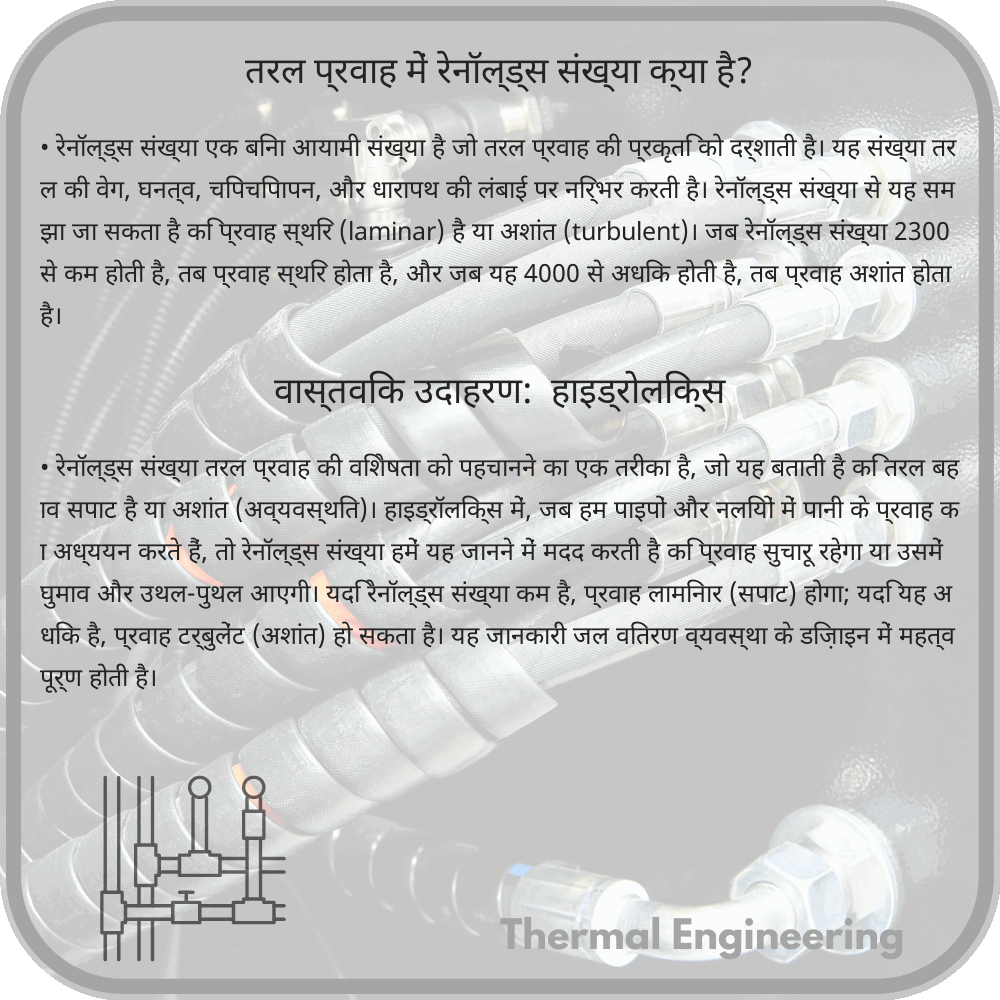 तरल प्रवाह में रेनॉल्ड्स संख्या क्या है?