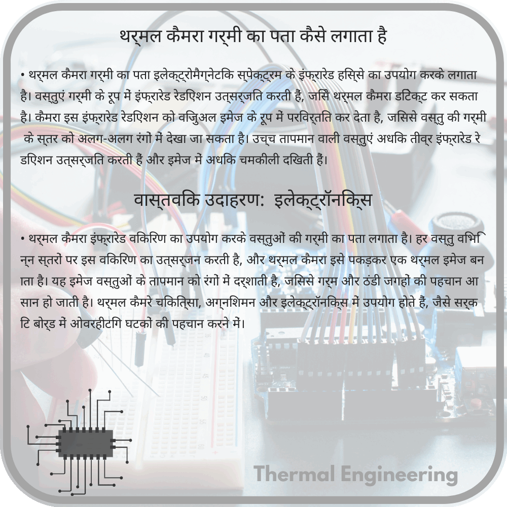 थर्मल कैमरा गर्मी का पता कैसे लगाता है