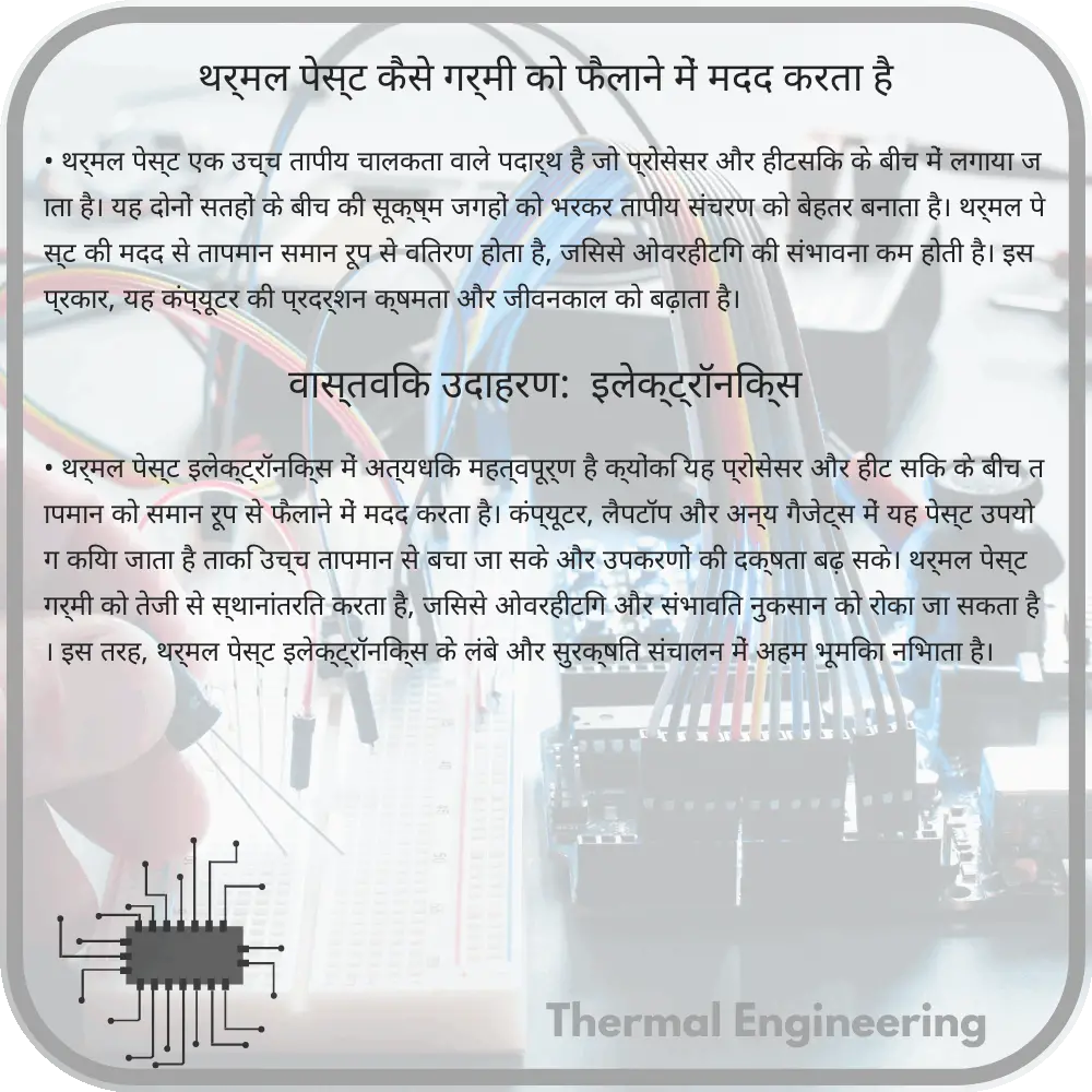 थर्मल पेस्ट कैसे गर्मी को फैलाने में मदद करता है