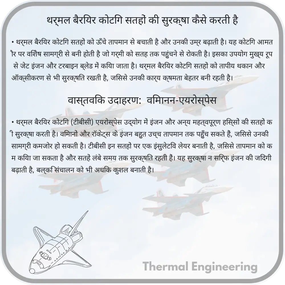 थर्मल बैरियर कोटिंग सतहों की सुरक्षा कैसे करती है