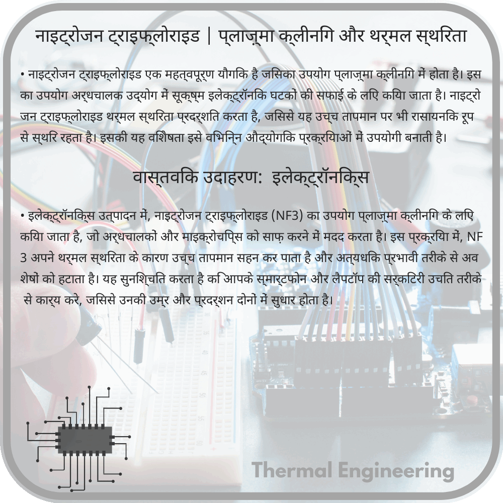 नाइट्रोजन ट्राइफ्लोराइड | प्लाज़्मा क्लीनिंग और थर्मल स्थिरता
