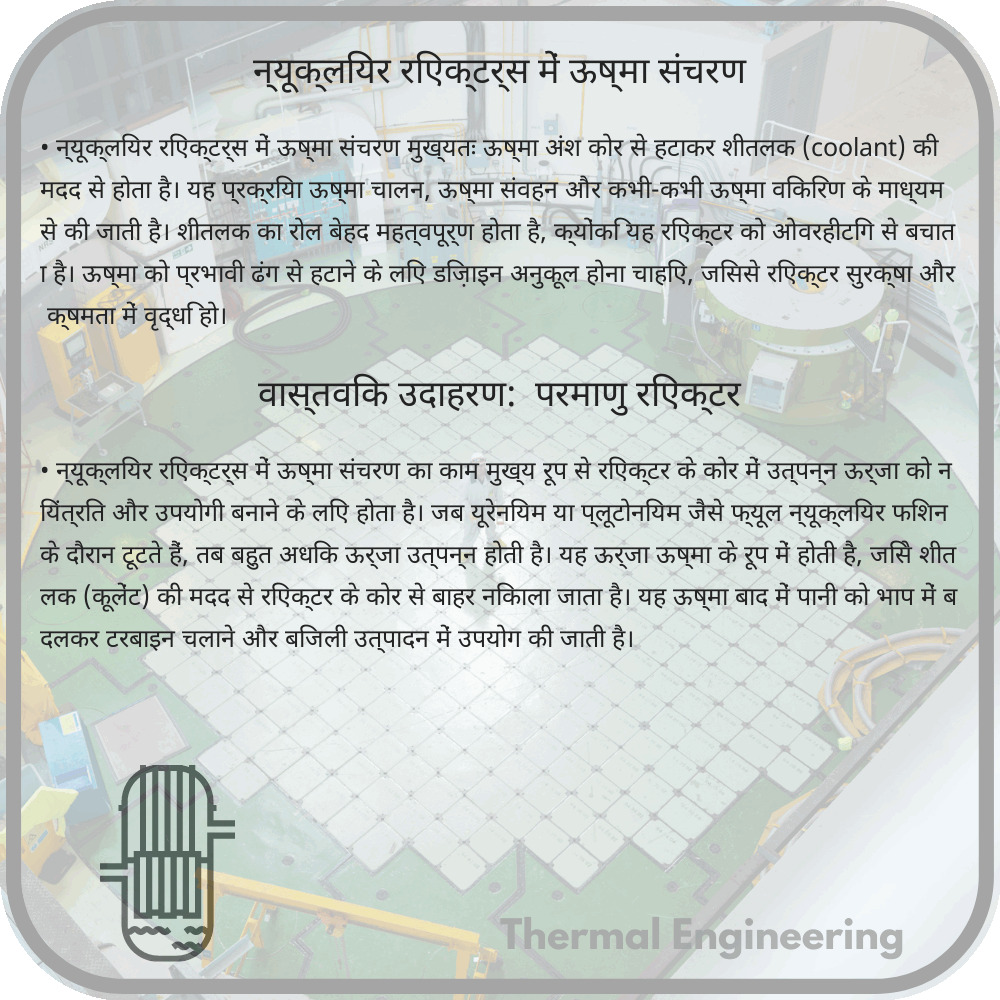 न्यूक्लियर रिएक्टर्स में ऊष्मा संचरण