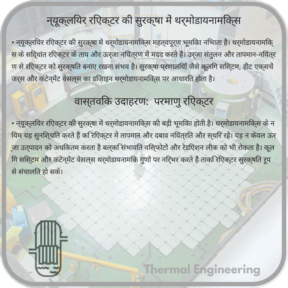 न्यूक्लियर रिएक्टर की सुरक्षा में थर्मोडायनामिक्स