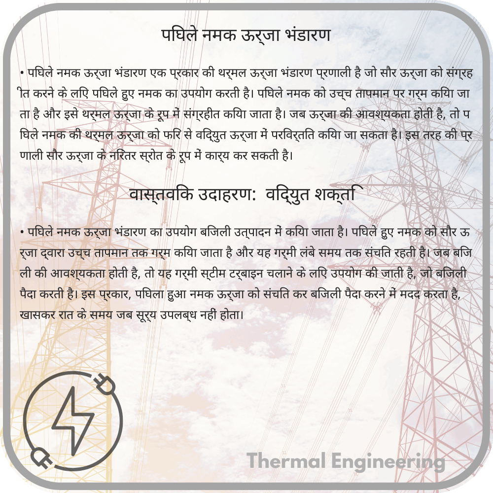 पिघले नमक ऊर्जा भंडारण