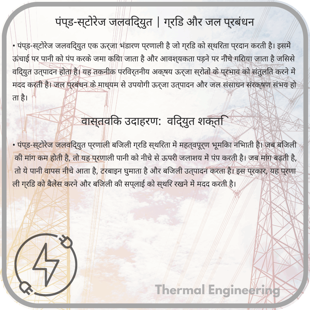 पंप्ड-स्टोरेज जलविद्युत | ग्रिड और जल प्रबंधन