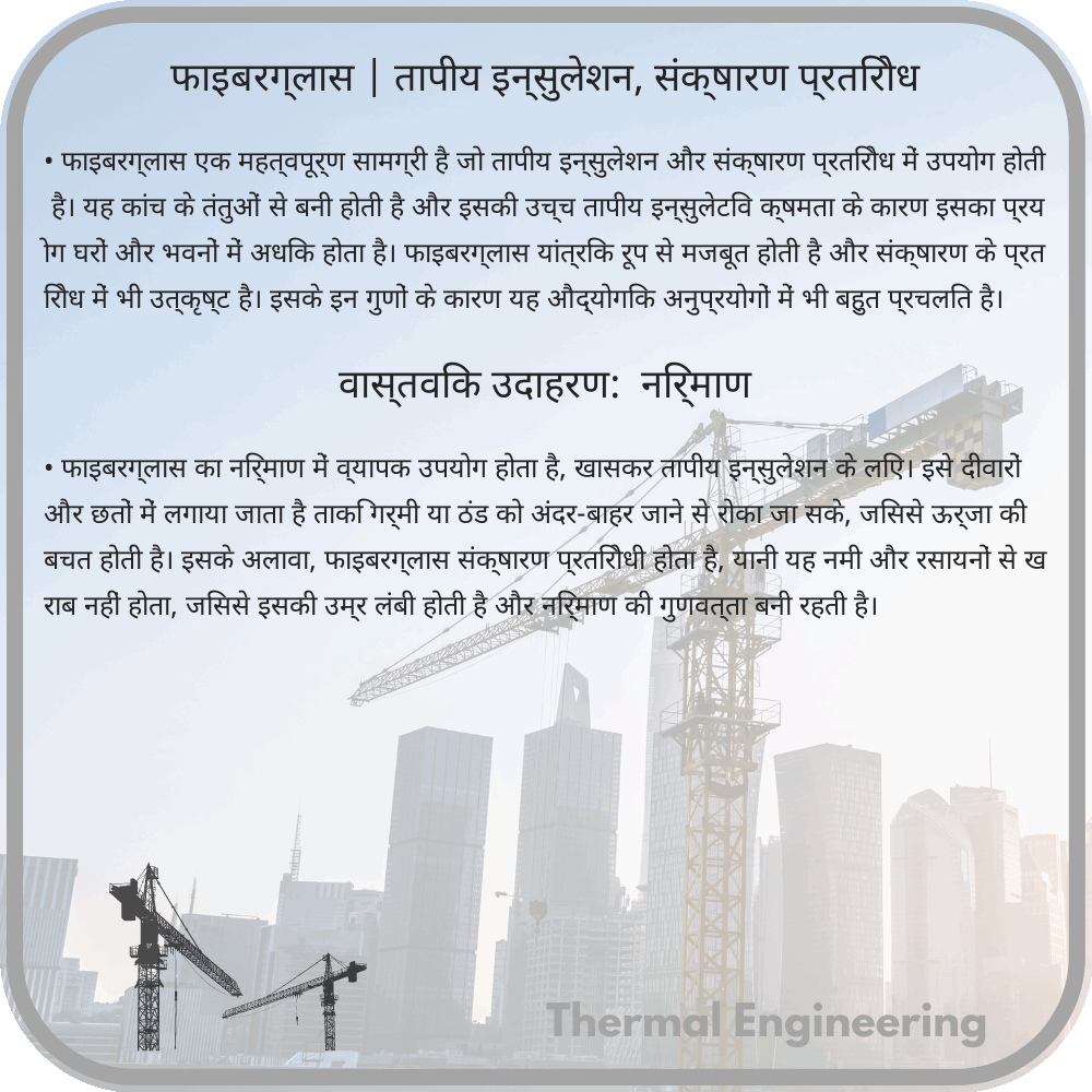 फाइबरग्लास | तापीय इन्सुलेशन, संक्षारण प्रतिरोध