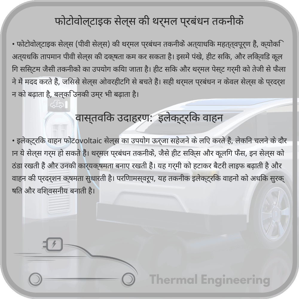 फोटोवोल्टाइक सेल्स की थर्मल प्रबंधन तकनीकें