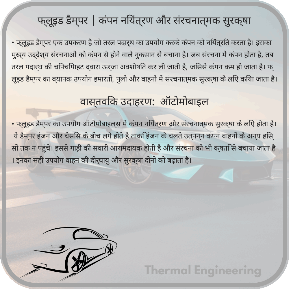 फ्लूइड डैम्पर | कंपन नियंत्रण और संरचनात्मक सुरक्षा