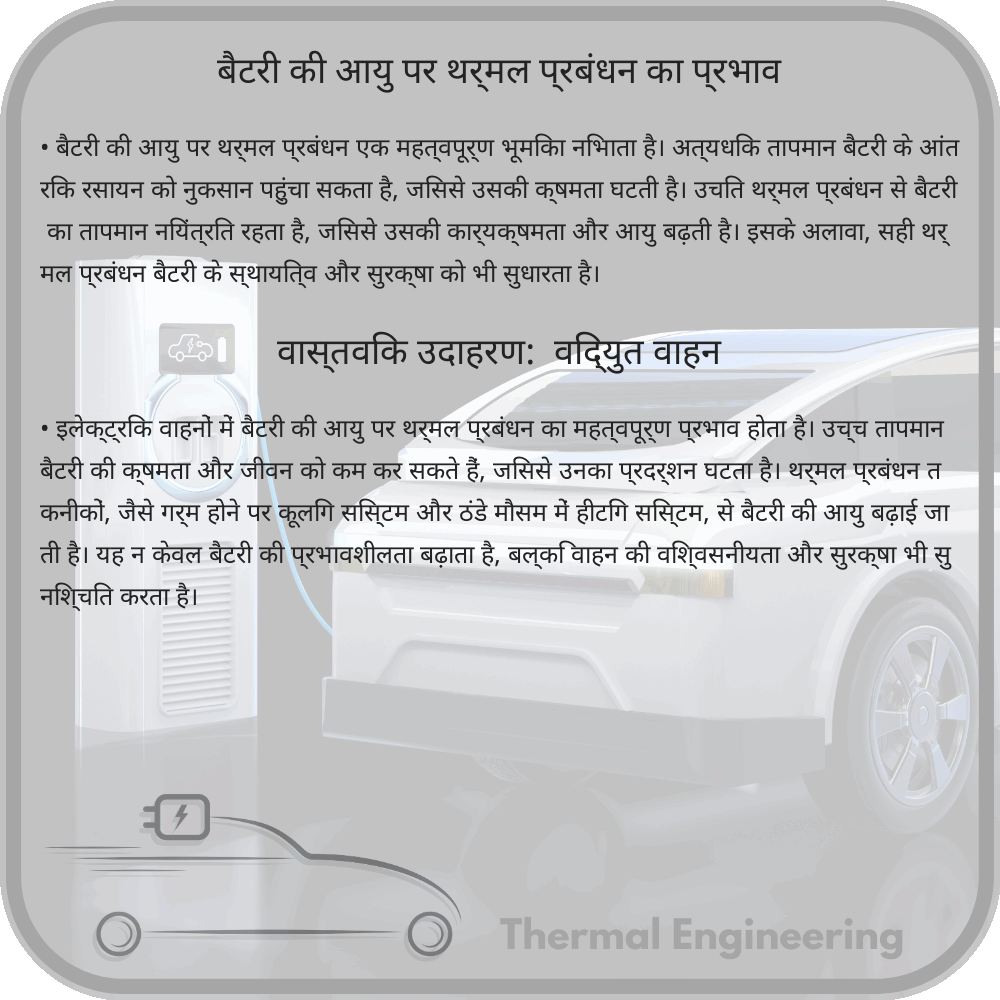 बैटरी की आयु पर थर्मल प्रबंधन का प्रभाव