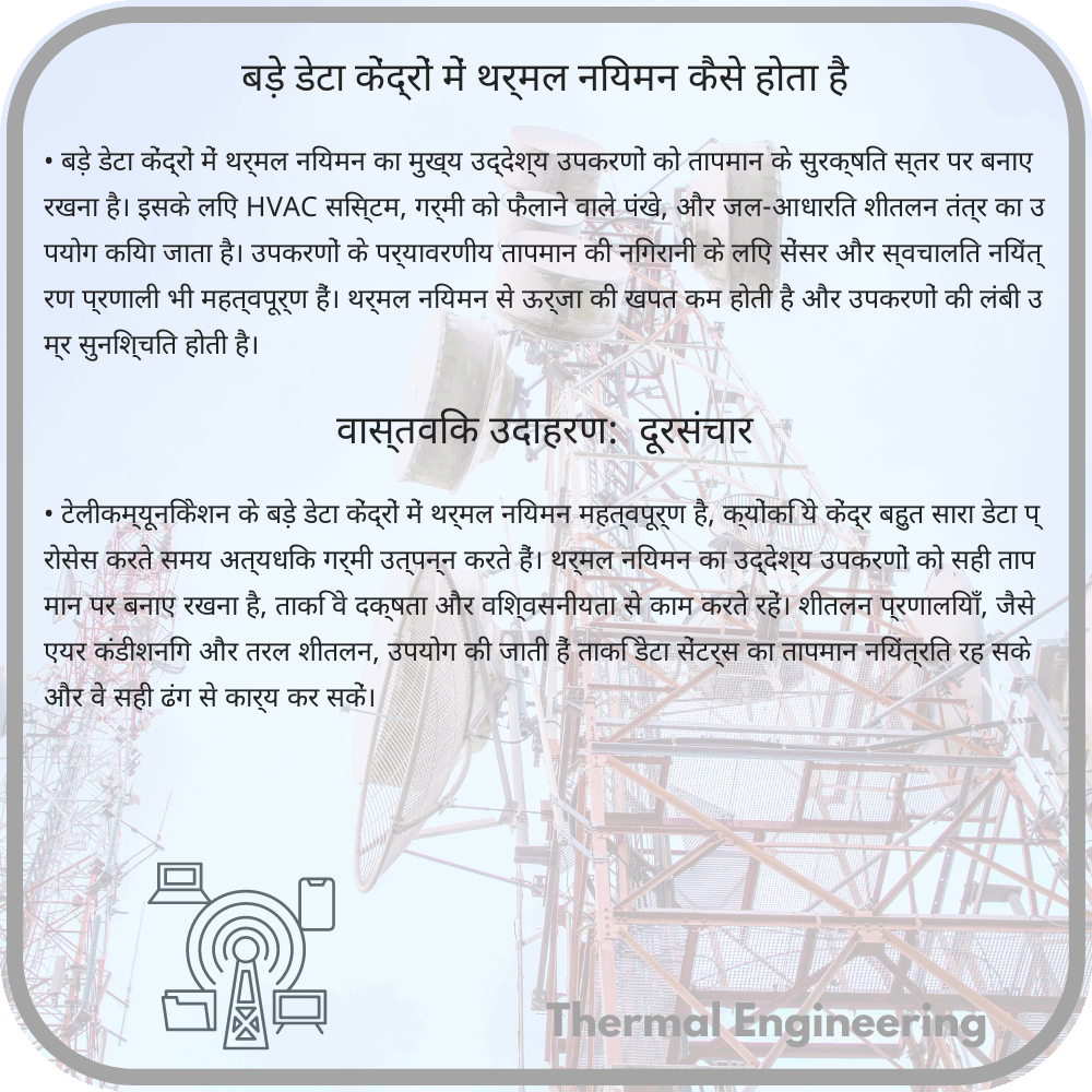बड़े डेटा केंद्रों में थर्मल नियमन कैसे होता है
