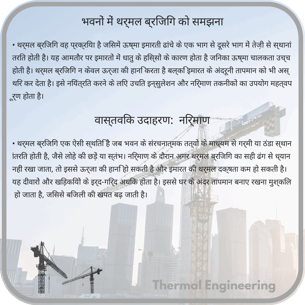 भवनों में थर्मल ब्रिजिंग को समझना