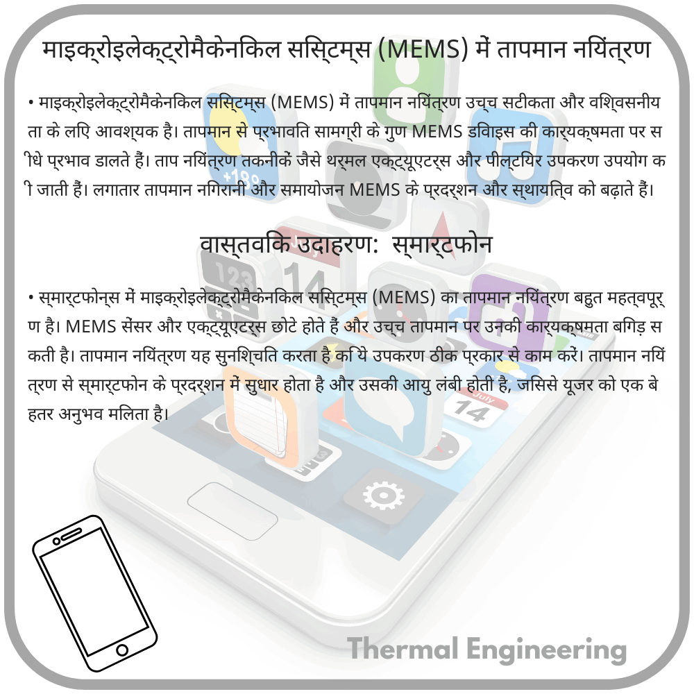 माइक्रोइलेक्ट्रोमैकेनिकल सिस्टम्स (MEMS) में तापमान नियंत्रण