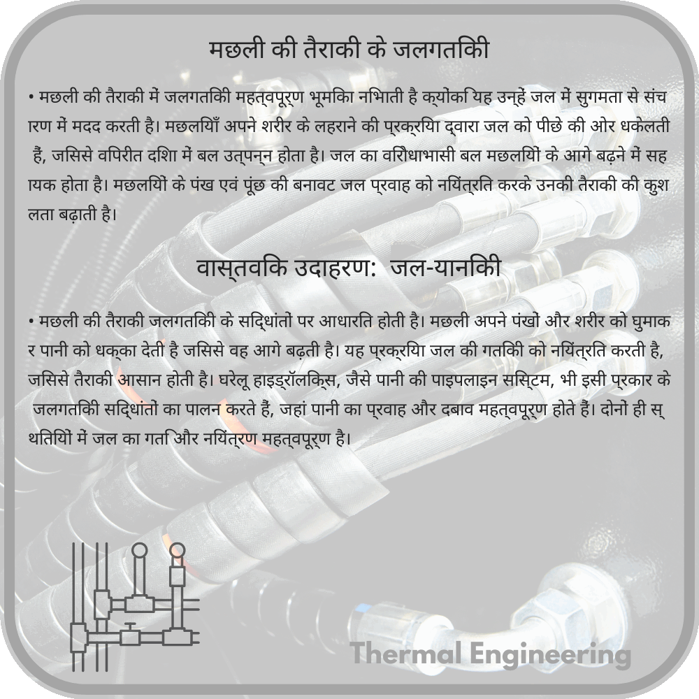 मछली की तैराकी के जलगतिकी