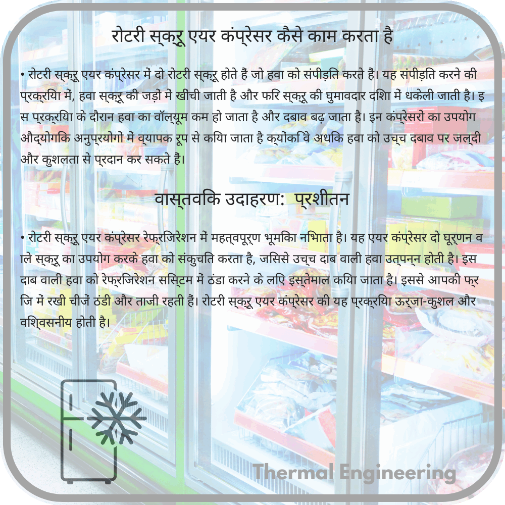 रोटरी स्क्रू एयर कंप्रेसर कैसे काम करता है