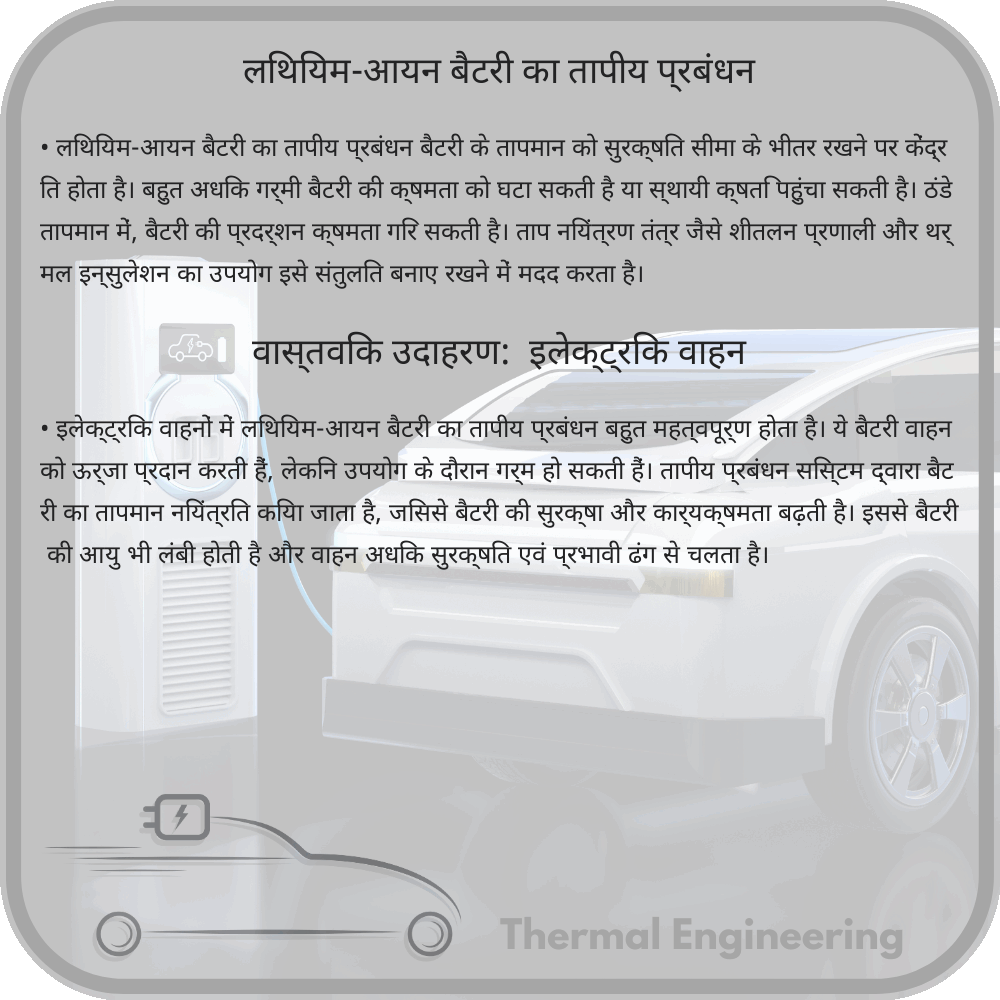 लिथियम-आयन बैटरी का तापीय प्रबंधन
