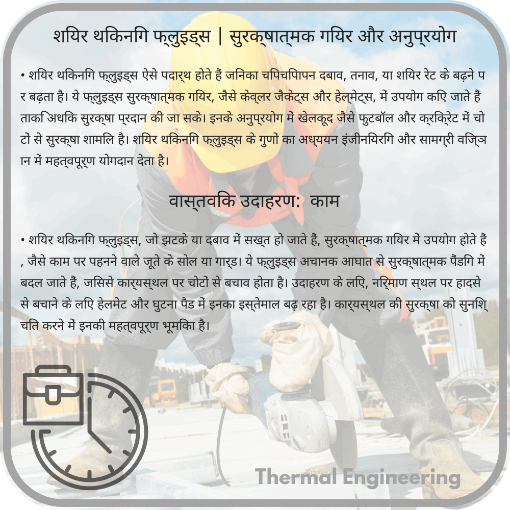 शियर थिकनिंग फ्लुइड्स | सुरक्षात्मक गियर और अनुप्रयोग