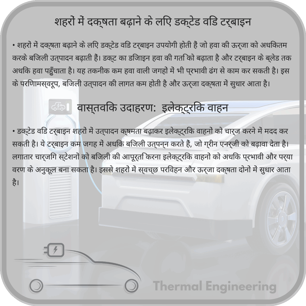शहरों में दक्षता बढ़ाने के लिए डक्टेड विंड टर्बाइन