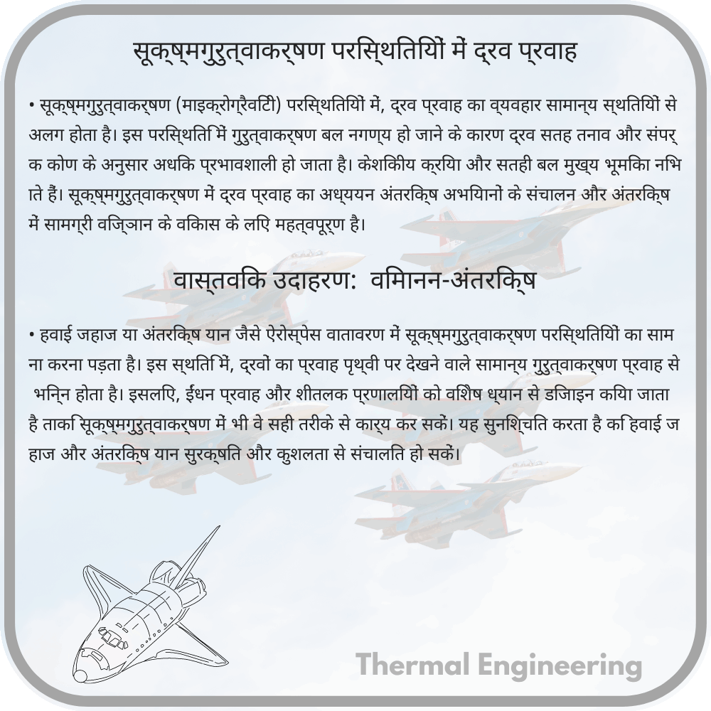 सूक्ष्मगुरुत्वाकर्षण परिस्थितियों में द्रव प्रवाह