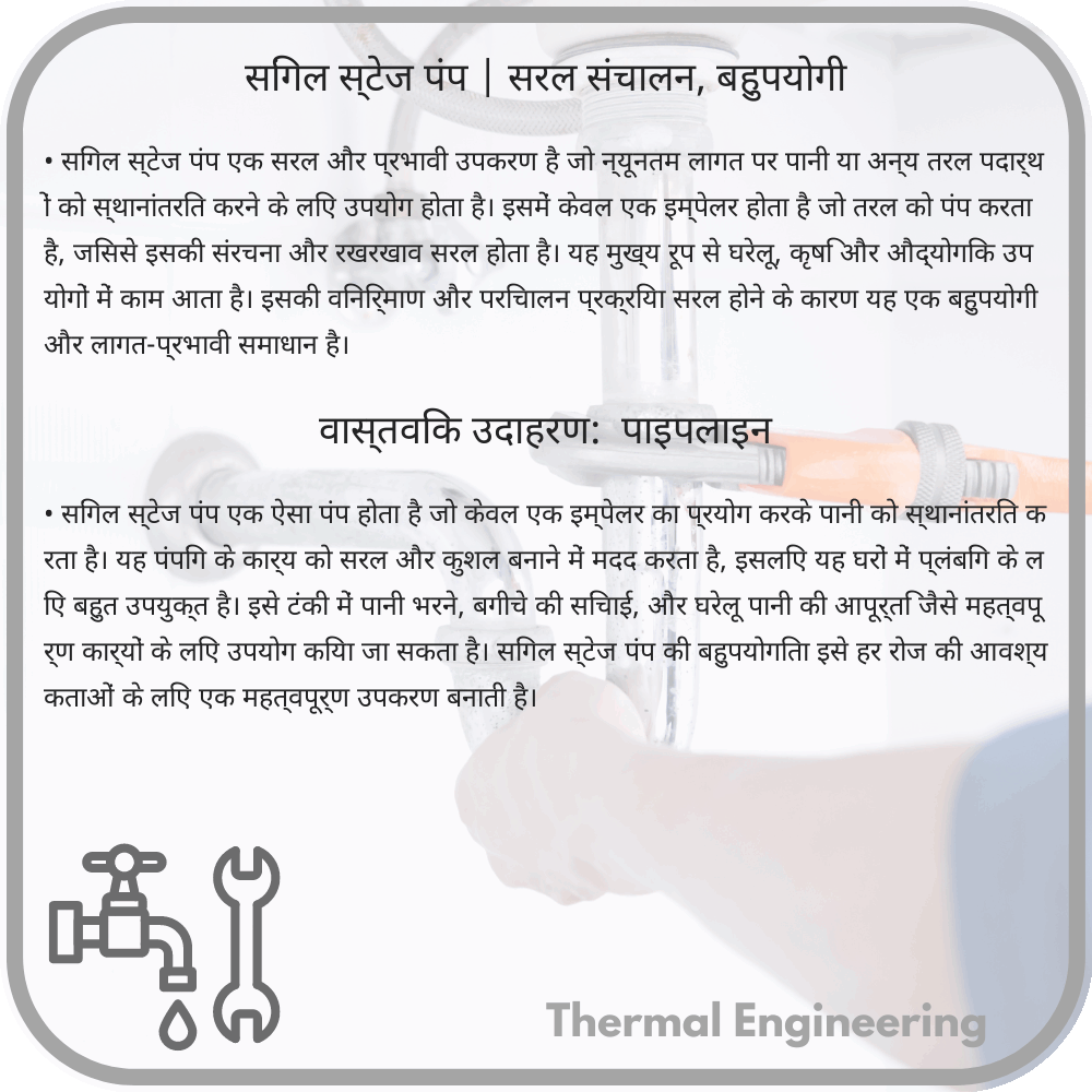 सिंगल स्टेज पंप | सरल संचालन, बहुपयोगी